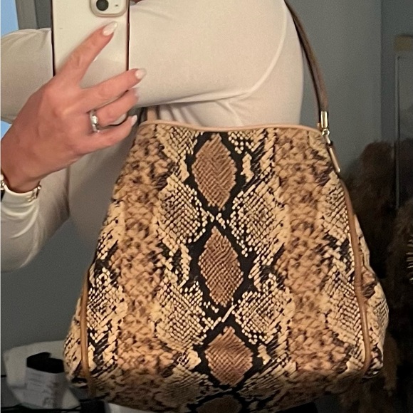 Authentic Coach Snake Skin Fabric Bag - Picture 7 of 7